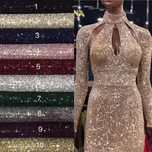 1 ярд блестками кружевной ткани для моды и моды