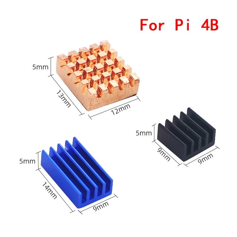 

Raspberry Pi 4 Heat Sink Cooper and Aluminum Heatsink Radiator Cooling kit for Raspberry Pi 4 Model B