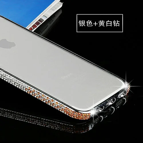 Для Apple 8 металлическая рамка для сотового телефона для iphone7 plus чехол для сотового телефона подарок сердце стразы мобильный телефон оболочка 8plus - Цвет: Серый