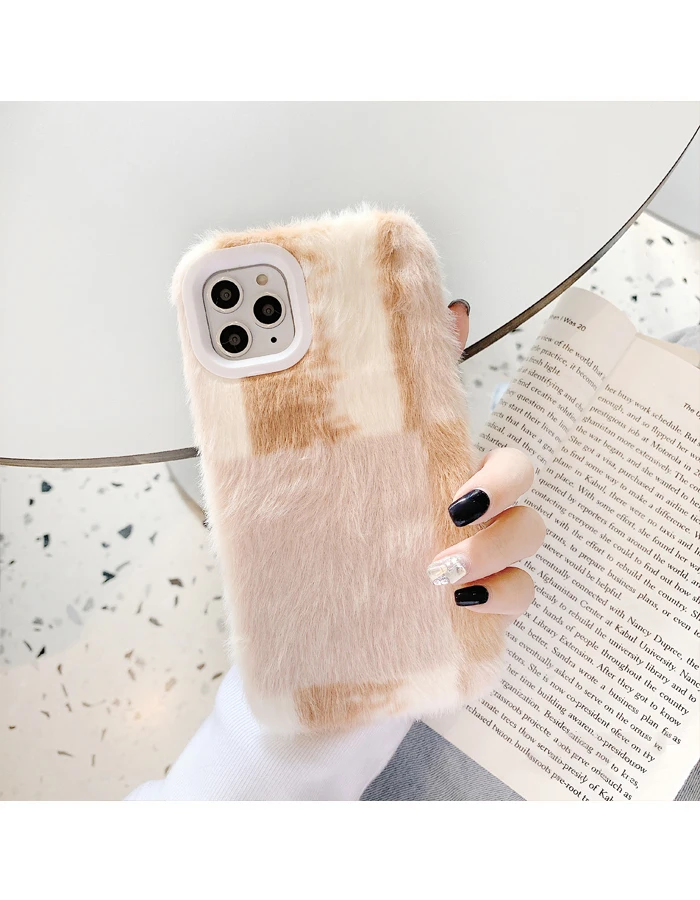 GlamPhone чехол прошитый плюшевый чехол для телефона для iPhone11Pro/Max X XS Max XR Мягкий силиконовый чехол для iPhone11 7 8 6 6s Plus чехол