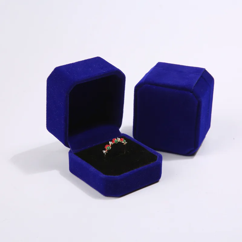 1 шт., квадратная серая бархатная коробка для ювелирных изделий, элегантное кольцо, коробка для ювелирных изделий, модная упаковка для хранения ювелирных изделий, 5,5x5x4 см