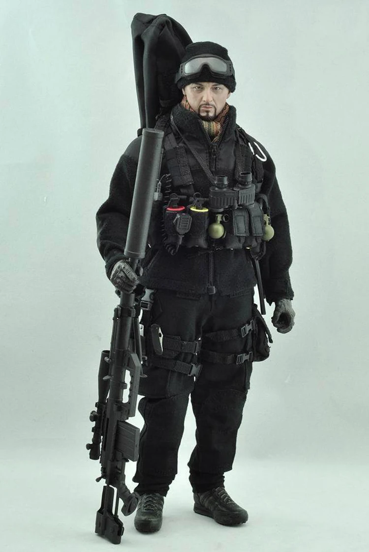 VH1017 Sniper 1/6 Мужская фигурка солдата аксессуар черная Боевая форма комплекты одежды с оружием модель для 12 ''фигурка тела