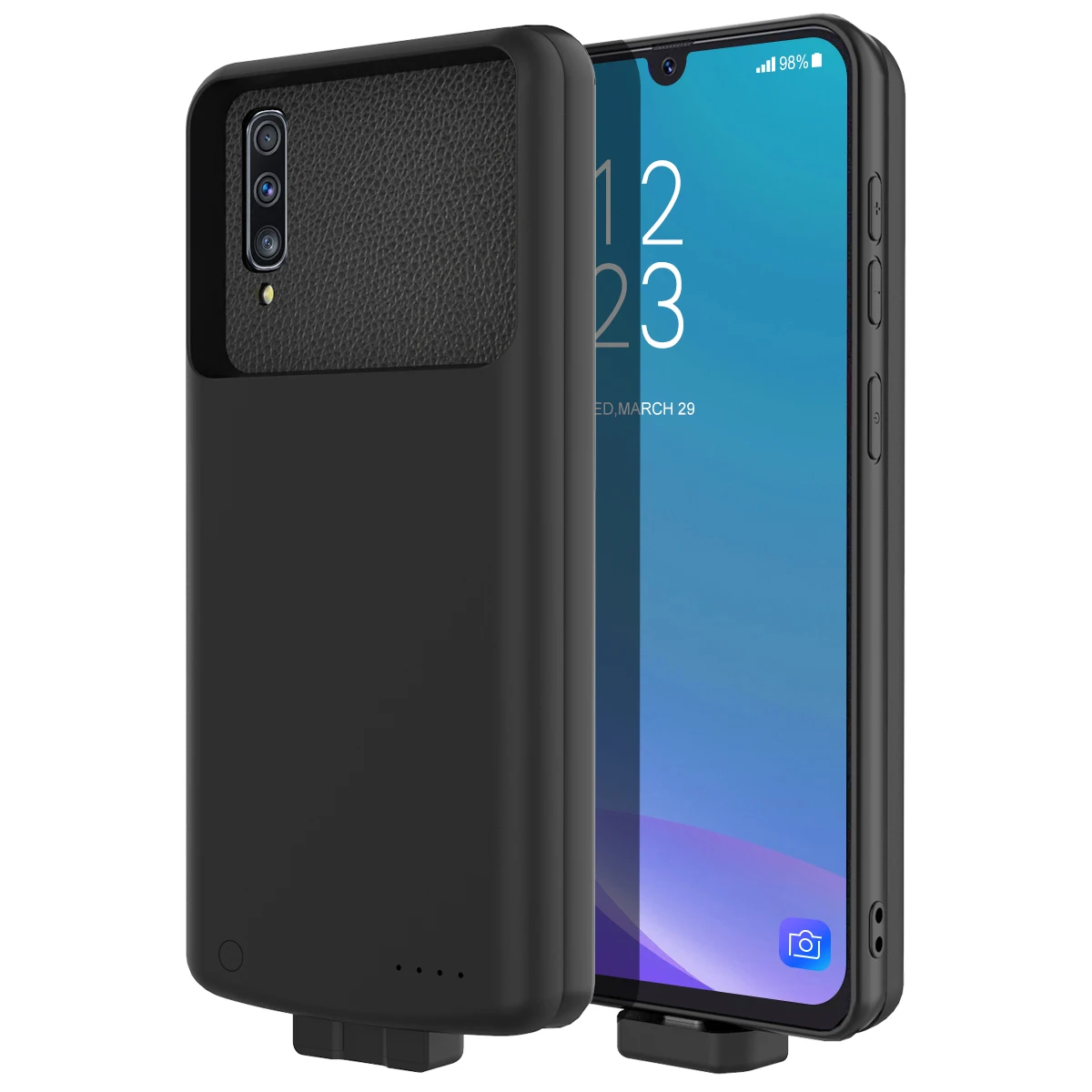 Для samsung Galaxy A50 7000mAh зарядное устройство чехол Магнитный внешнее резервное зарядное устройство power Bank защитный чехол с петлей Fundas