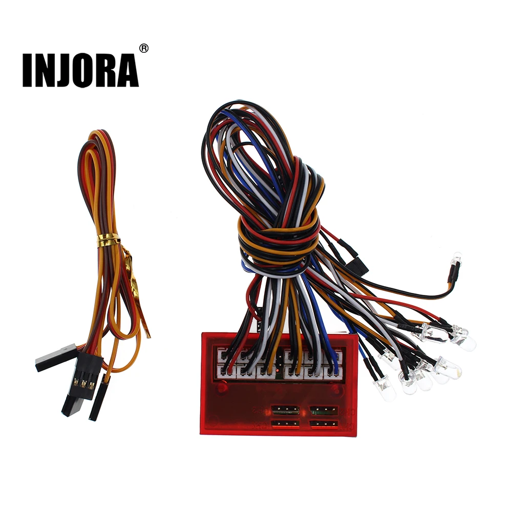 Smart 12 LED Flashing Lights Control System Group for 1/10 RC Crawler Car Axial SCX10 90046 D90 Tamiya HSP Traxxas RC Car