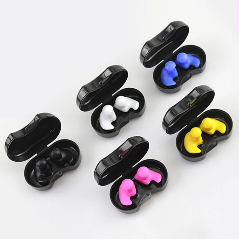 1 Pair Swimming Earplugs Soft Silicone for KIds Adults Showering Bathing Snorkeling Surfing Waterproof Anti-noise Swim Ear Plugs