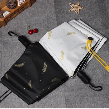 

Super Light Small Mini Sun Umbrella Folding Women Rain High Quality Umbrella Summer Parasolki Damskie Rain Umbrellas QZH336