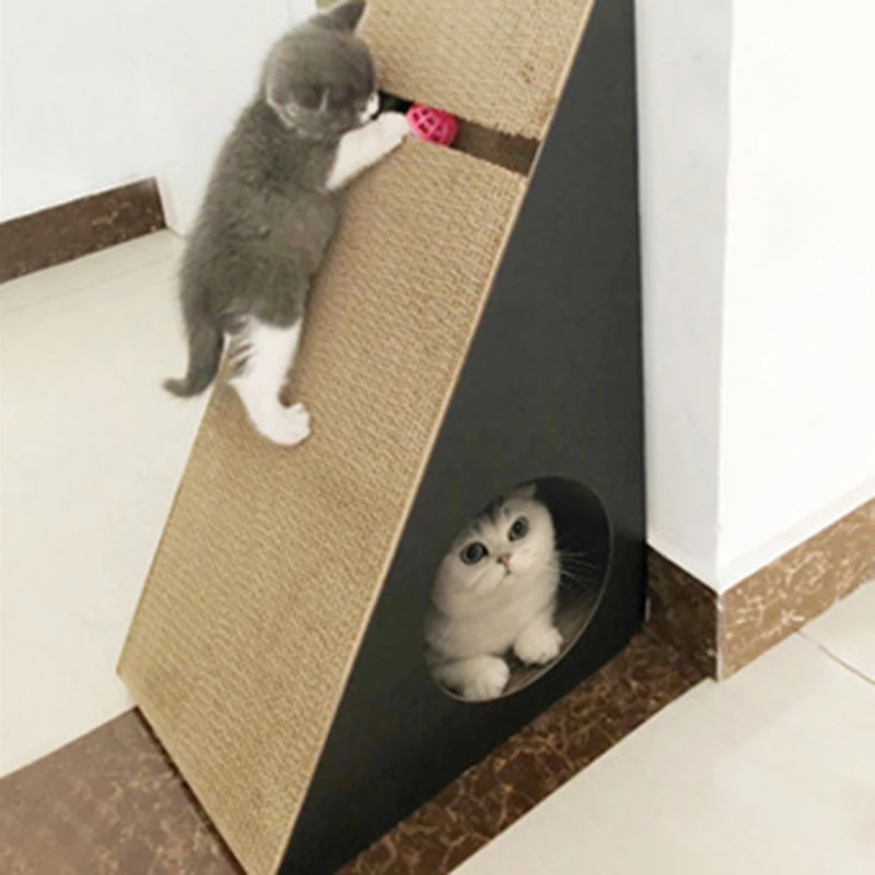 Креативные игрушки для кошек, Когтеточка для кошек, Когтеточка, гофрированный коврик с колокольчиками для когтей, забавная игрушка