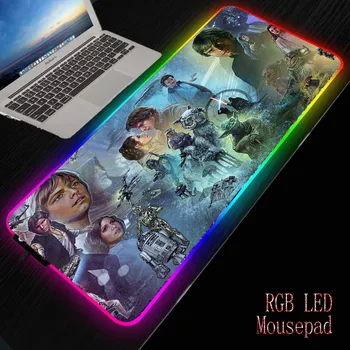 

Mairuige Large RGB LED Light Gaming Mouse Pad Star Wars Mouse Mat Keyboard Pad Desk Mat for Laptop Computer Gamer Mousepad XXL