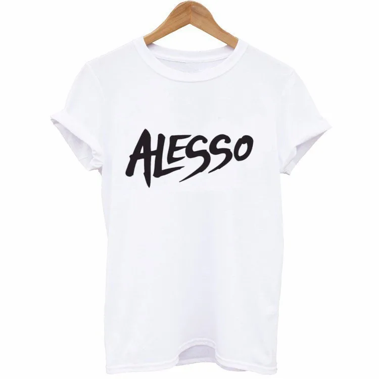 Alesso футболка с буквенным принтом женская футболка с коротким рукавом и круглым вырезом свободная футболка летняя модная женская футболка Топы