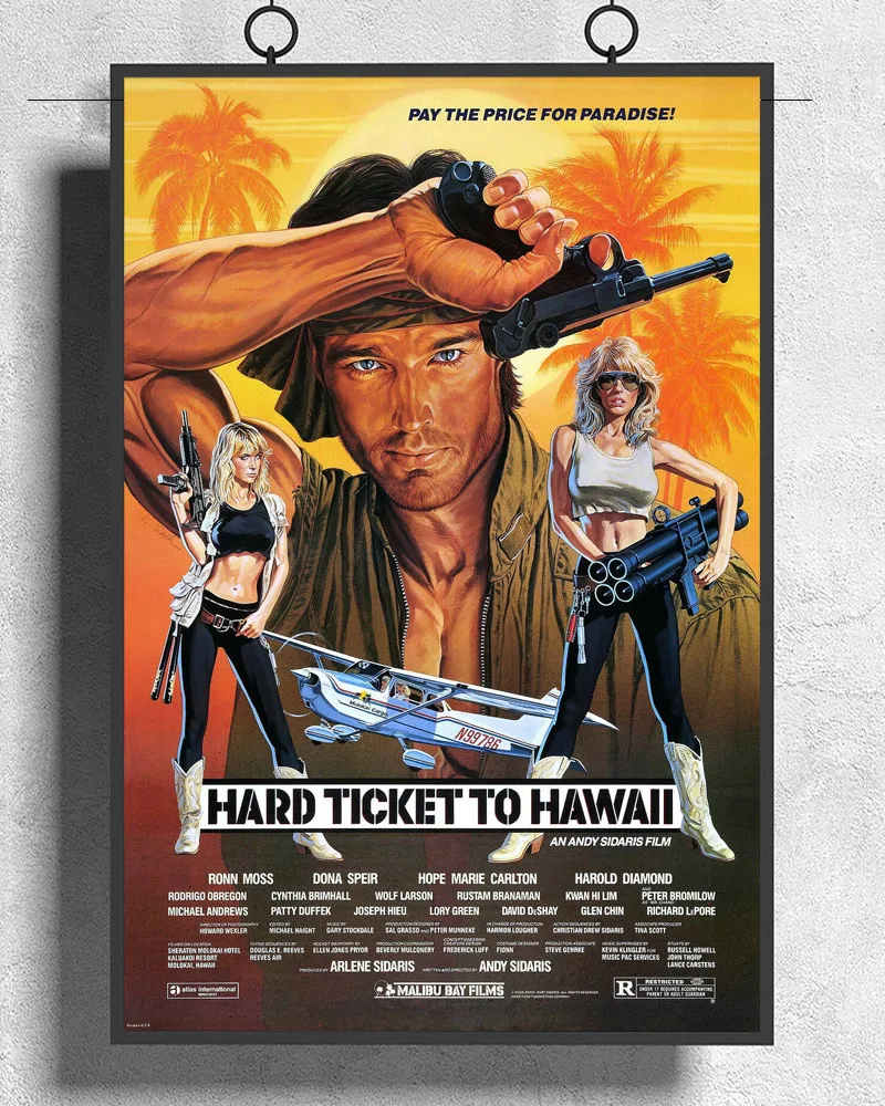 L466 HARD TICKET TO HAWAII Movie XXX Exploitation vhs era