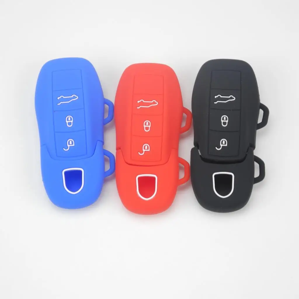 

2019 Anti-Slip Car Remote Key Soft Silicone Case Protector For Porsche Boxster Cayman Macan Panamera Cayenne 911 Car Accessories