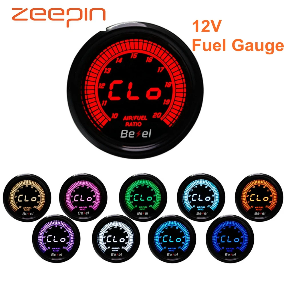 2 inch 52mm Car Gauges Air Fuel Ratio Gauge AFR Meter Diameter Gauges