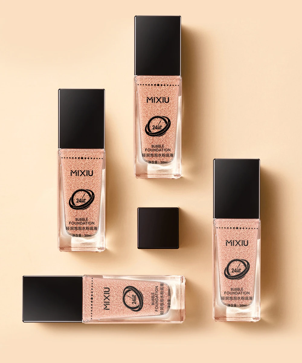 Mixiu bubble foundation cream 30 мл стойкая увлажняющая эссенция для лица контроль жирности водостойкая основа консилер MA055