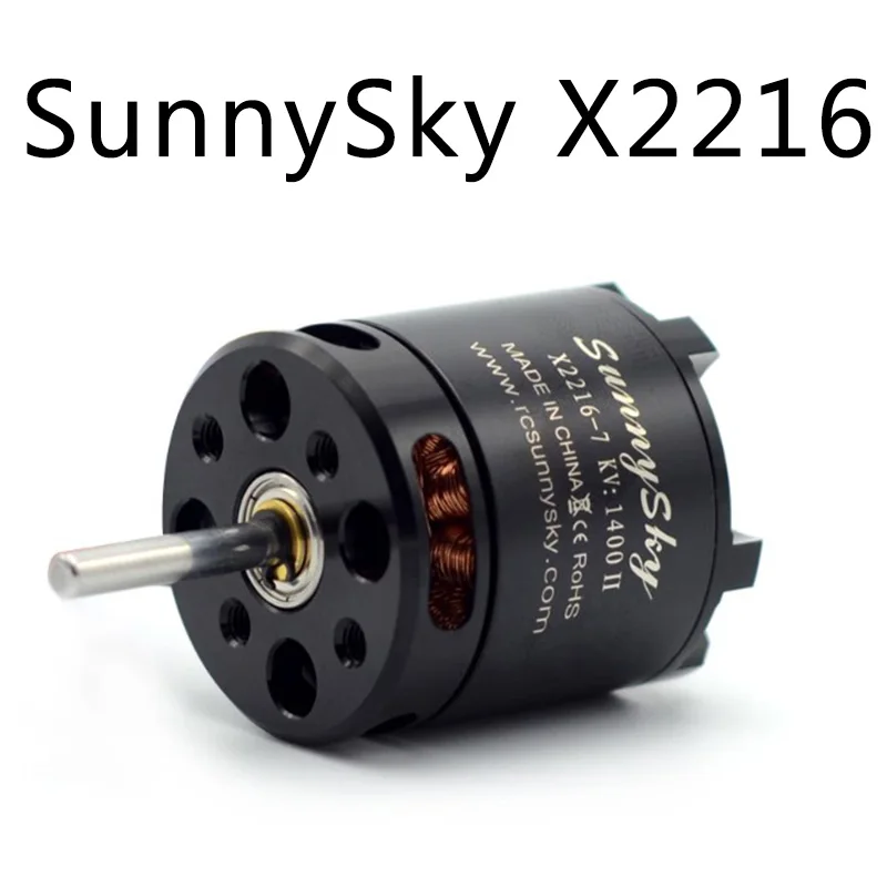 1/2/4 pcs SunnySky X2216 2216 880KV 1100KV 1250KV 1400KV 2400KV II Outrunner Brushless Motor For RC Models 3D airplane thumbnail 2