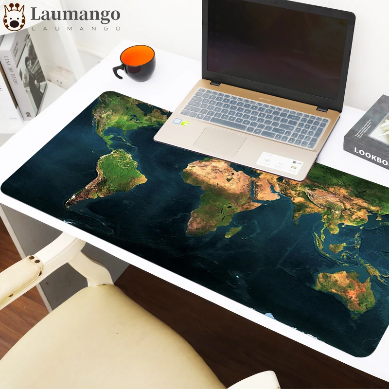 Large Gaming Mouse Pad World Map Gamer Desk Mat Keyboard Table Cover for Dota CS Go Waterproof Computer Mousepad | Компьютеры и офис