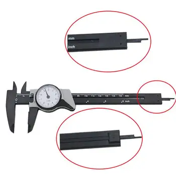 

Slide Gauge Plastic Black Parts Dial Meter Gadget Band Meter Caliper Plastic Caliper Instrument Steel Tool Sturdy Durable
