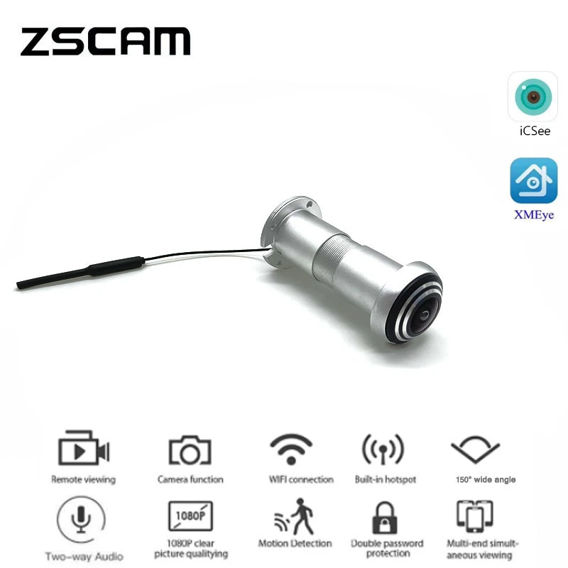 1080p Ip Wifi Door Eye Hole Smart Home Mini Peephole Rtsp Ip Camera