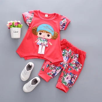 

Newborn Baby Girls' summer clothes outfits sports sets shirt + pants suit for infant baby girl clothing 1 year baby birthday set