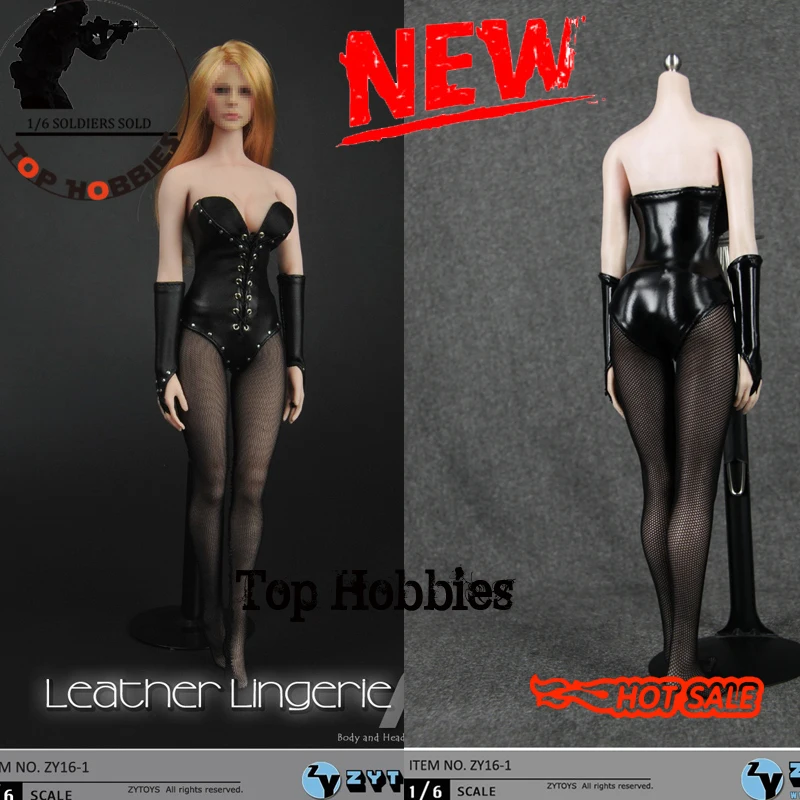 ZY Toys ZY5004 SM Leather Lingerie Set 1/6 Fit Phicen Kumik Female Body for sale online 