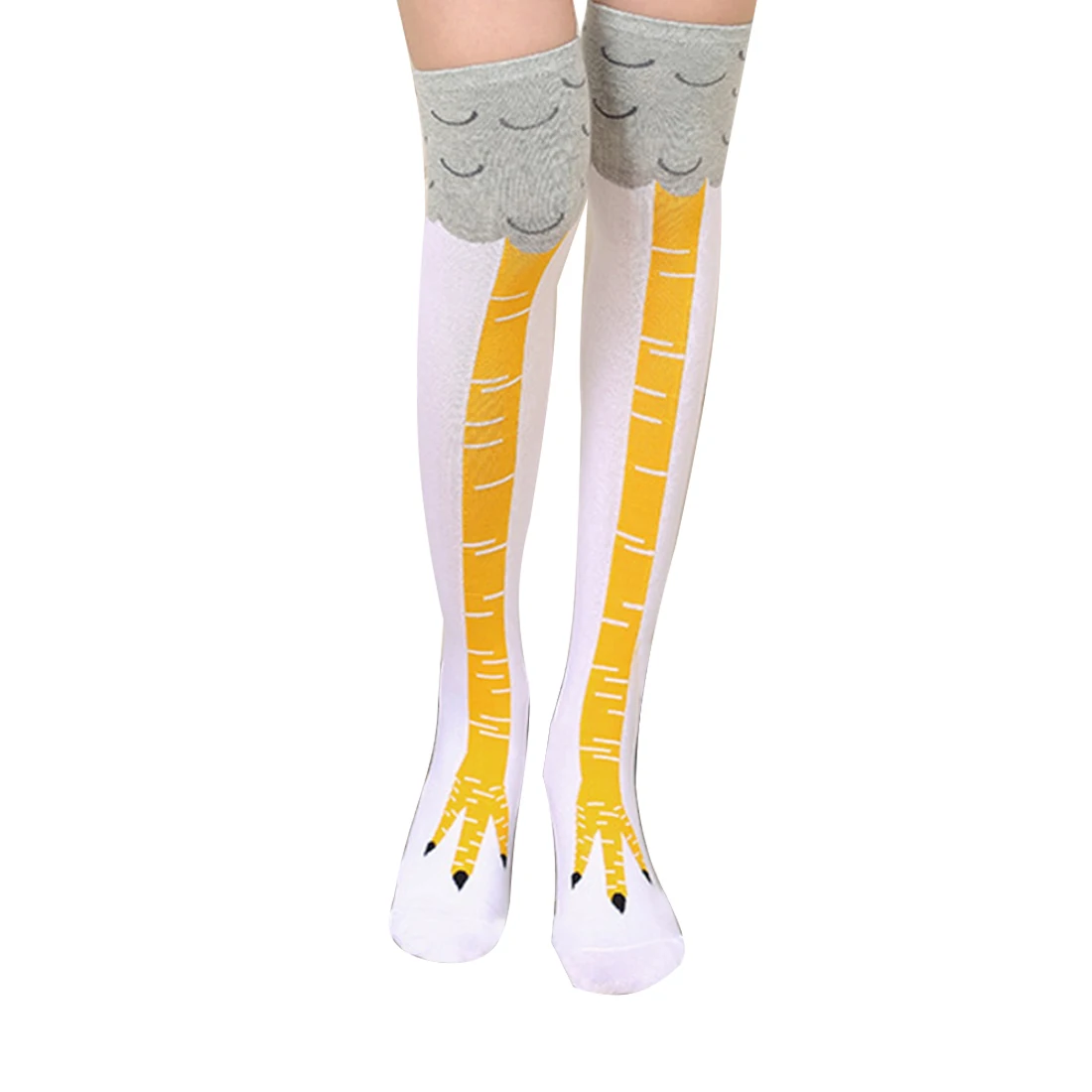 Г. medias, 1 пара, теплые хлопковые носки без пятки удобные носки-тапочки модная курица, теплые носки с забавным принтом - Цвет: 4