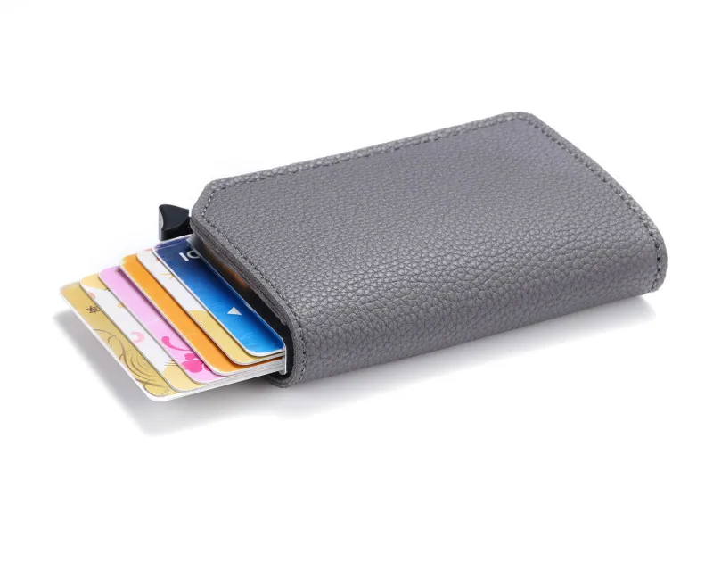 BISI GORO Carbon Fiber Anti-theft Card Holder RFID Pop-up Clutch Multi Men and Women Unisex Card Case Multi Smart Wallet