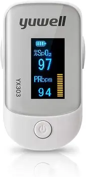 

Yuwell YX303 Fingertip Pulse Oximeter Blood Oxygen Saturation Monitor,Heart Rate and Fast Spo2 Reading Oxygen Meter