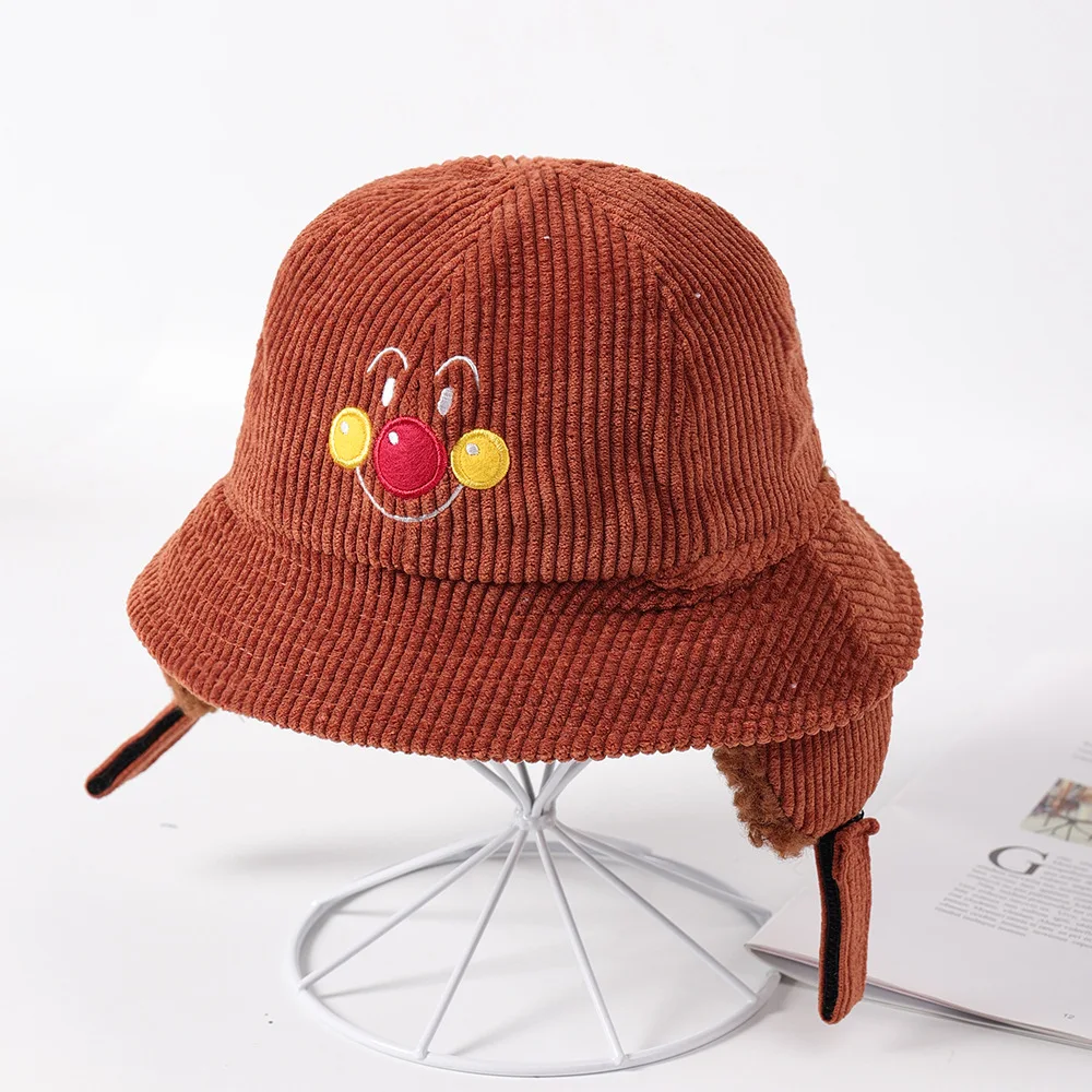 Мультяшная ведро шляпа дети K поп Боб шляпа для мальчиков девочек демисезонная Кепка дети рыбалка, рыбак кепки шляпа Gorros - Цвет: Коричневый