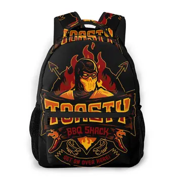 

Toasty BBQ Shack Print Large capacity Travel Backpacks 2020 Shoulder Bags Daily Casual New Fashion School Mortal Kombat 11 Bag