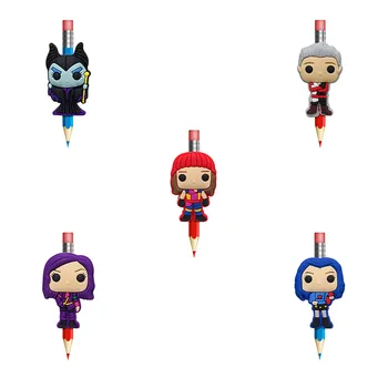 

100pcs/lot Hot Sale Descendants Cartoon Figure Pen Caps Pencil Topper Office Stationery School Supply Straw Accessory Gift Kids