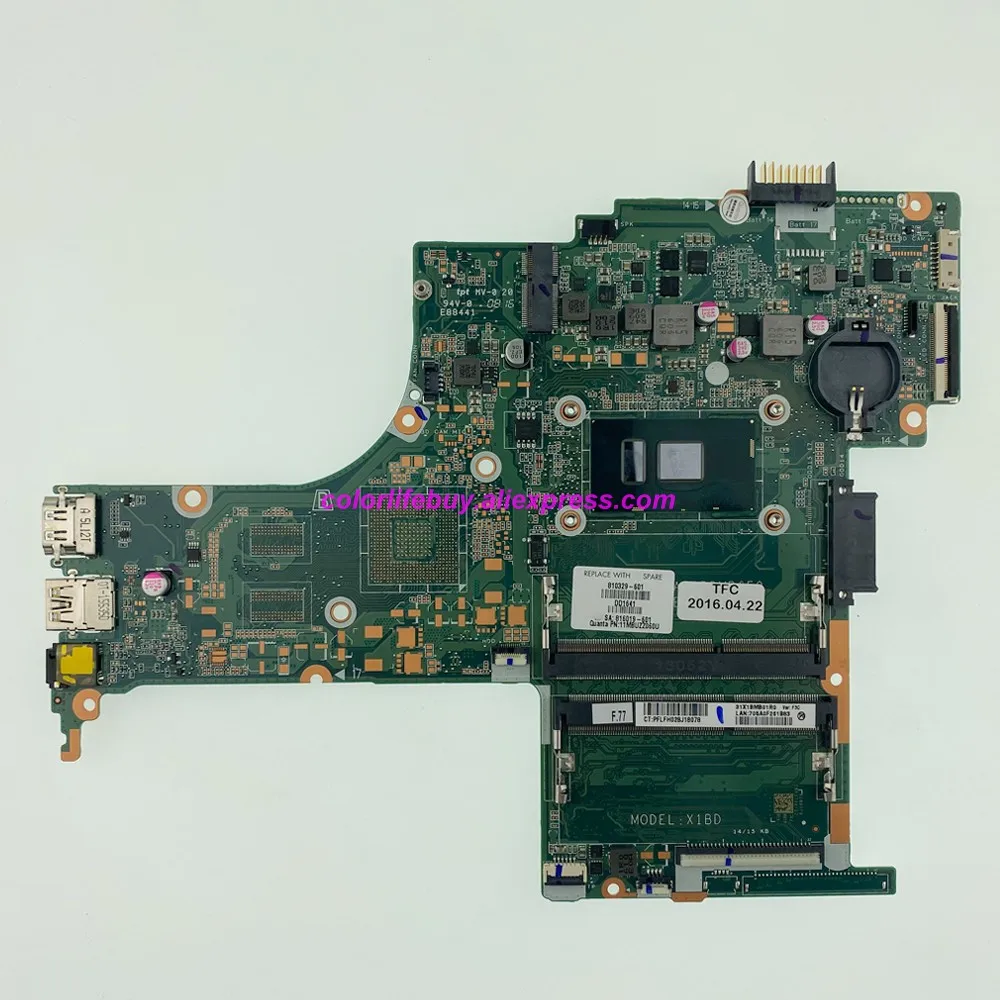 

Genuine 810329-601 810329-001 DAX1BDMB6F0 w i3-6100U CPU Laptop Motherboard for HP 14-ab Series 14T-AB100 NoteBook PC