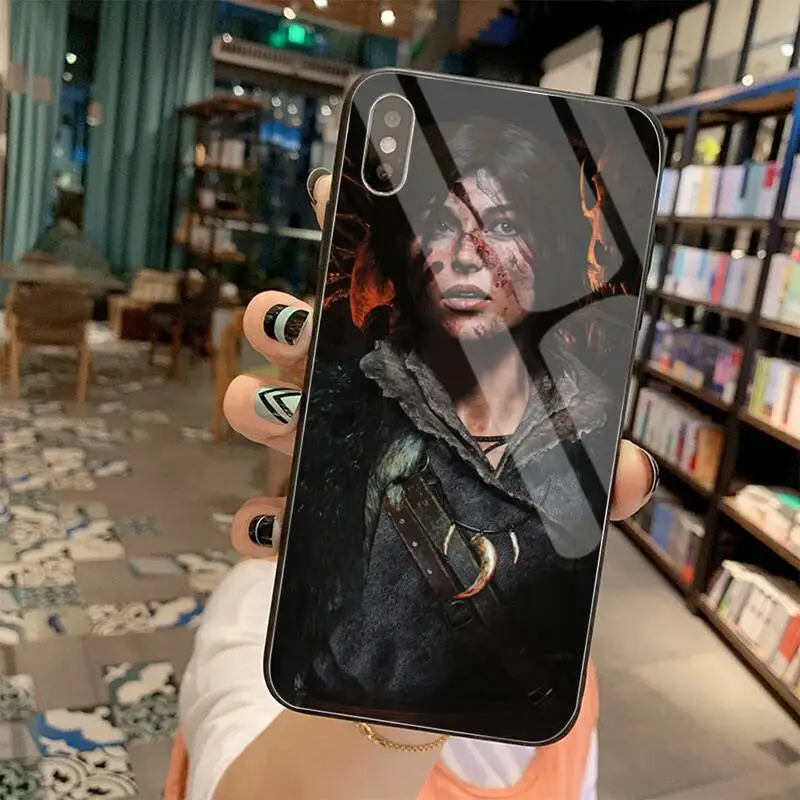 CUTEWANAN Lara Croft Tomb Raider TPU Soft Phone Case Tempered Glass For iPhone 11 Pro XR XS MAX 8 X 7 6S 6 Plus SE 2020 case leather phone cases