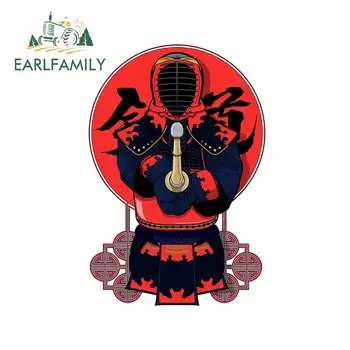 

EARLFAMILY 13cm x 9cm for Red Kendo Samurai Car Styling Stickers Vinyl Auto Decals Trunk Windshield Laptop Decoration