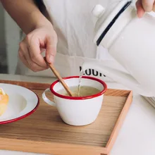 250 мл широкий диаметр эмалированная чайная чашка английский домашний послеобеденный чай чашка для завтрака цветок чашка воды чашка, кофейная чашка