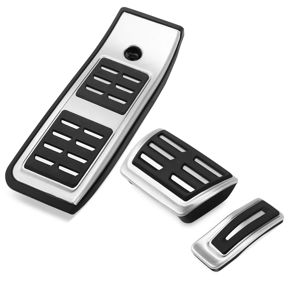 Stainless Steel Fuel Brake Footrest Pedal Cover for Audi A4 B9 A5 F5-Sedan Avant Sport Automatic
