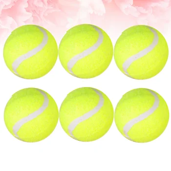 

6PCS High Elasticity Tennis Balls Practice Tennis Balls Heavy Duty Tennis Balls for Sport Training Exercise