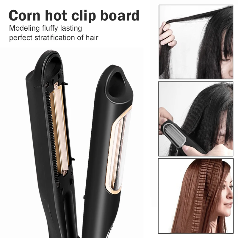 Professional Automatic Hair Curler Corn Hot Clip Board Corrugated Flat Iron Curling Irons Straightener Hair Waver Beauty Hair