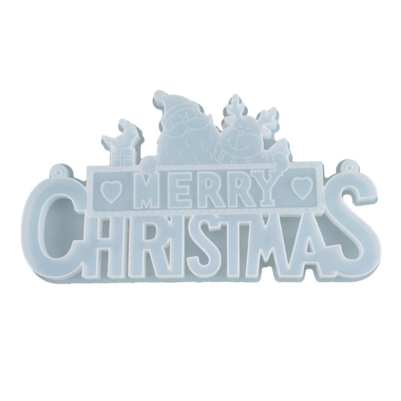 

DIY Crafts Jewelry Making Crystal Epoxy Resin Mold Christmas Letters Listed Decoration Pendant Casting Silicone Mould