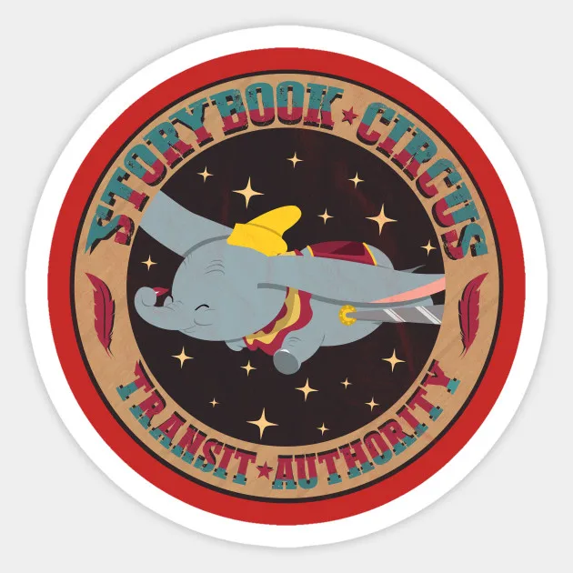 

1PCS Cartoon Animal Elephant Dumbo Sticker For Trolley Backpack PVC Skateboard motorcycle helmet Car Styling Car Accessories