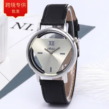 

2019 Explosion models sleek minimalist retro hollow watch inverted triangle belt table student couple watch female models