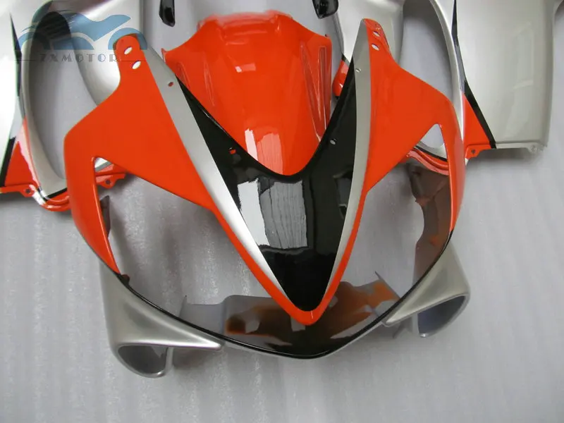Бесплатный обтекатель OEM комплект Подходит для Honda cbr600f4i 2001 2002 2003 CBR 600 F4i 01 02 03 Оранжевый Серебряный ABS обтекатель наборы LD34