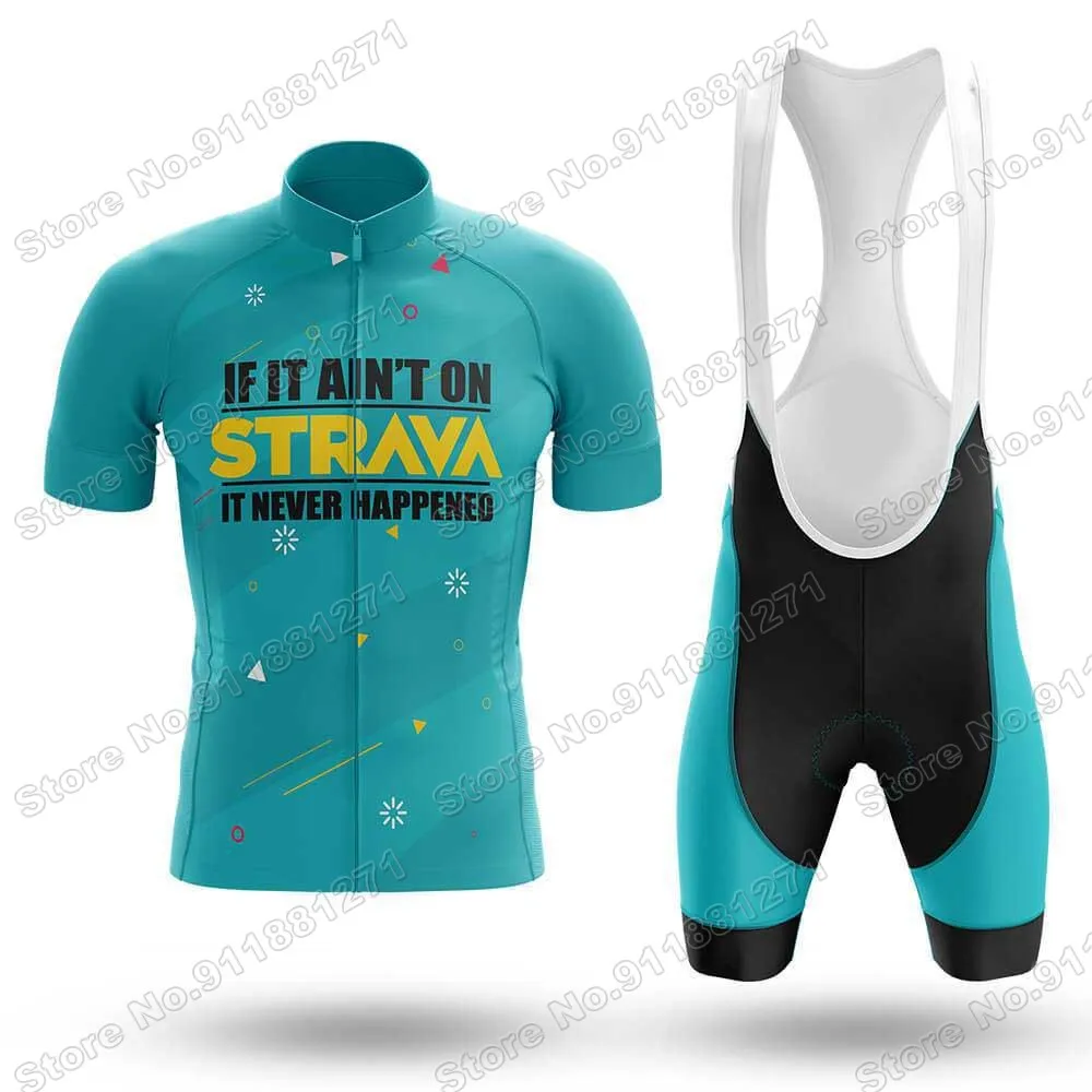 Cycling Jersey Set Strava Mens 2021 Summer Bicycle Clothing Road Bike