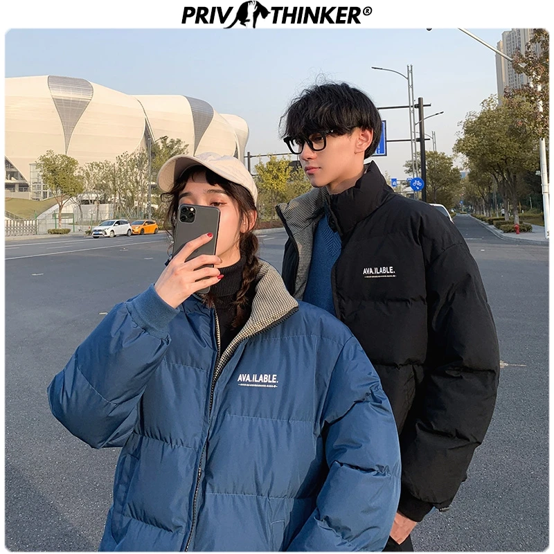 Privathinker, Мужская Уличная парка,, зимние куртки, Мужская теплая утолщенная куртка, парная верхняя одежда, большие размеры, пальто с воротником-стойкой