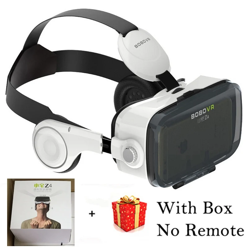 With Box No Remote Bobovr Bobo VR Z4 3 D Viar 3D VR Очки виртуальной реальности гарнитура шлем очки линзы для смартфонов смартфон шлем кино - Цвет: With Box No Remote