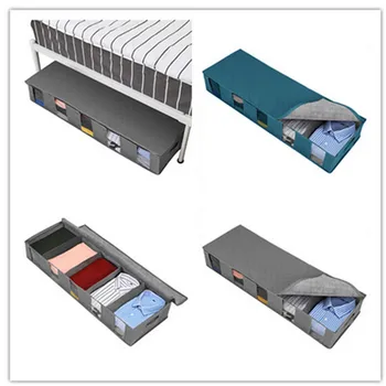 

2020 New Home Storage Clothes Box Shoes Holder See-Through Window Washable Multi-Functional Under Bed Container 2 Styles Storage