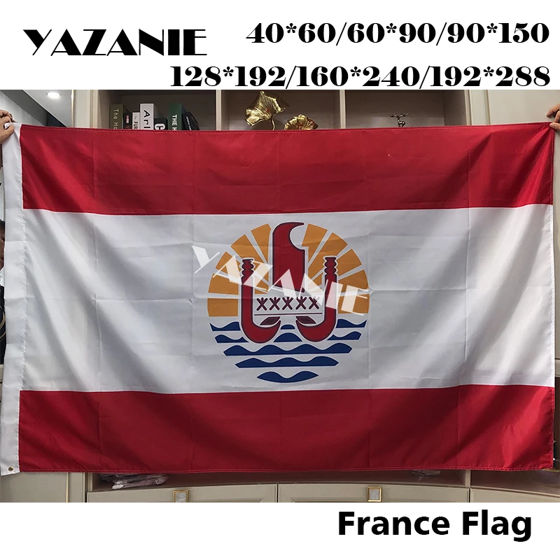 YAZANIE France Unofficial Flag of Guadeloupe Local Flags and Banners Brass  Metal Holes Polyester Flying Banner