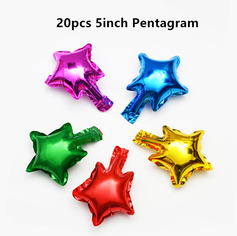 

Babyshower Small Five-star Balloon Happy New Year Aluminium Foil Ballon Birthday Party Decorations Adult and Kids 20pcs/lot