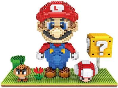 Игра Super Mariing Bowser черепаха Ститч животное 3D модель DIY Алмаз Мини строительные блоки кирпичи игрушка 2300 шт - Цвет: 3453 no box