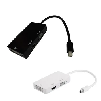 

3-in-1 Mini Display Port To DVI VGA HDMI TV Adapter Cable For Apple iMac MacBook Surface Book Surface Pro 3/4 ThinkPad DFS99
