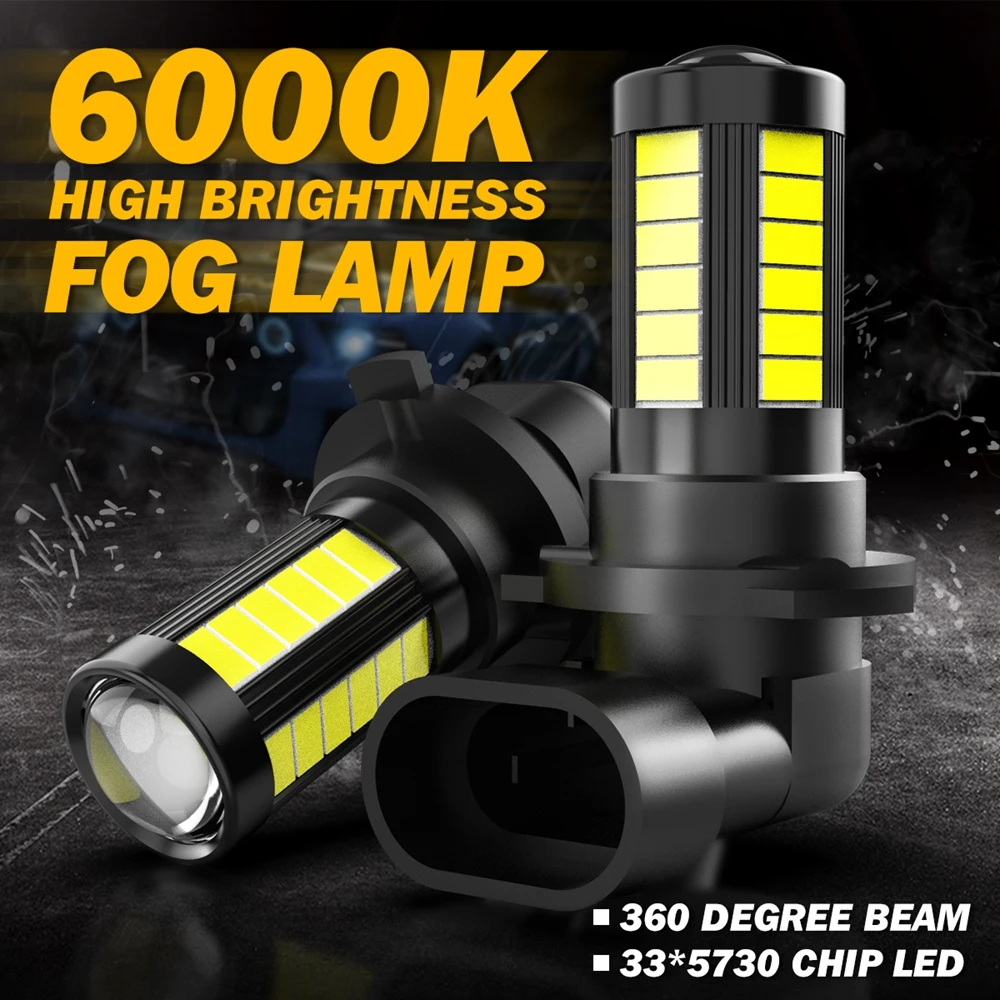

1x H11 LED Fog Light Bulbs H10 9005 9006 LED 6000K DRL Car Daytime Running Light Auto Lamp for audi a4 b8 a3 8p a4 b6 q5 a3 8v