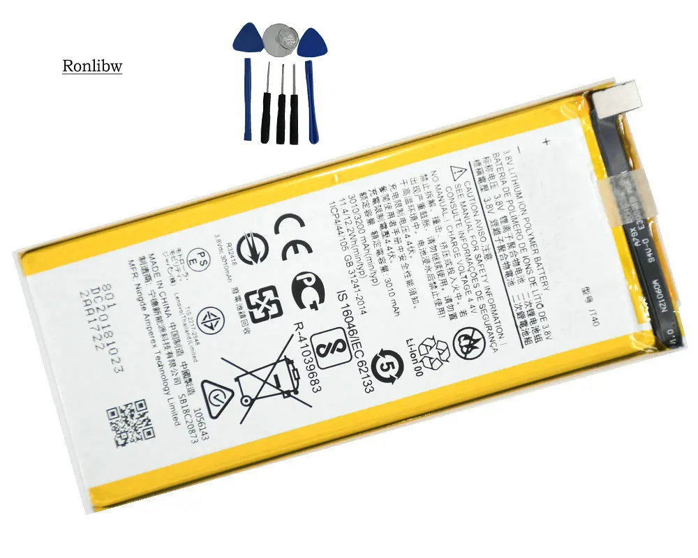 Ronlibw JT40 3200mAh 12.2Wh запасная батарея для Motorola MOTO G6 Plus XT1926-6 XT1926-7 мобильный телефон с бесплатным инструментом